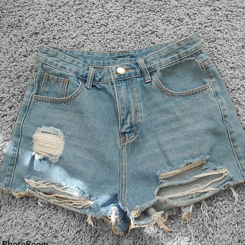 Levi's High Rise Ripped Shorts